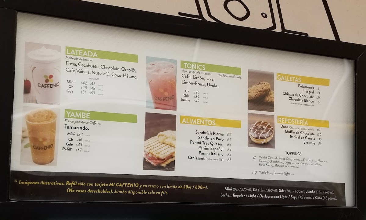 CAFFENIO Macristy Menu - Image 1